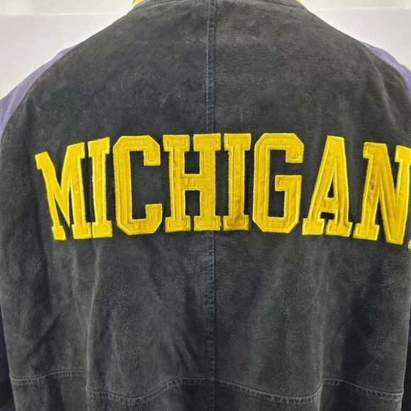 Vintage Michigan Wolverines Varsity Jacket Mens XXLarge SuedeCable Sports